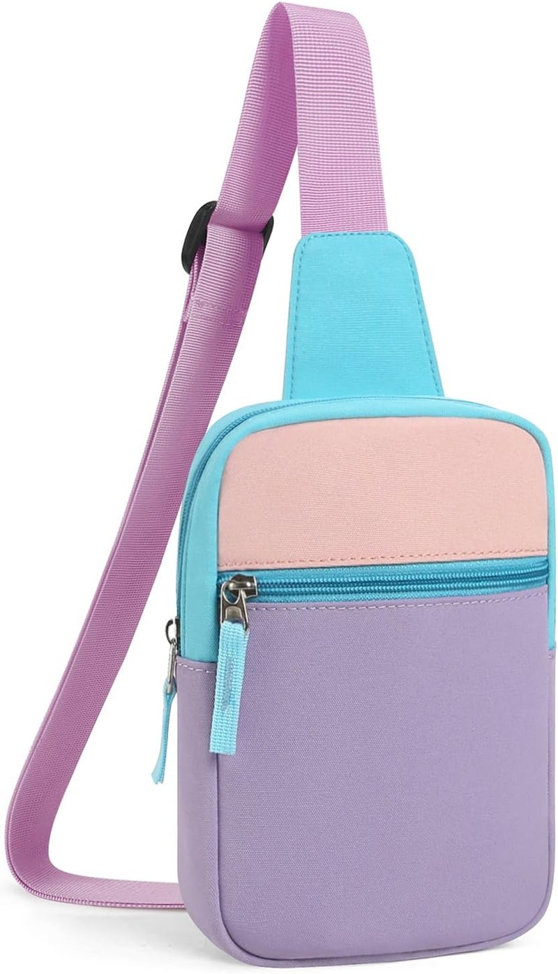 cotmcor Store Valentines Day Gifts for Kids: Fanny Pack Birthday Gift for 8 9 10 11 12 Year Old Teen Girls Trendy Stuff, Preppy Colorblock Crossbody Bag Adjustable Sling Belt Bags Purse for Travel Outdoor - Image 1